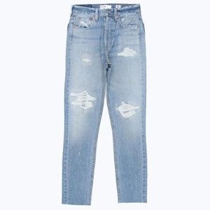 Re/Done High Rise Ankle Crop Jean